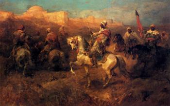 阿道夫 施賴爾 Arab Horsemen On The March